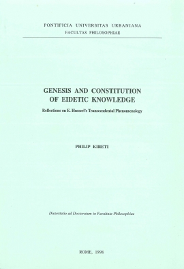 Genesis and Constitution of Eidetic Knowledge