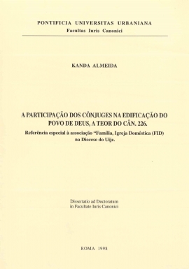 A Partecipação dos cônjuges na edificação do povo de Deus, a teor do Cân. 266